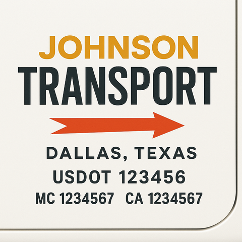 Custom Truck Door Decal Sticker Signs | US DOT Compliant Truck Door Lettering Templates | Make Your Own - Add Your Own Text (2-Pack)
