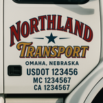 Custom Truck Door Decal Sticker Signs | US DOT Compliant Truck Door Lettering Templates | Make Your Own - Add Your Own Text (2-Pack)
