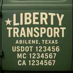 Custom Truck Door Decal Sticker Signs | US DOT Compliant Truck Door Lettering Templates | Make Your Own - Add Your Own Text (2-Pack)
