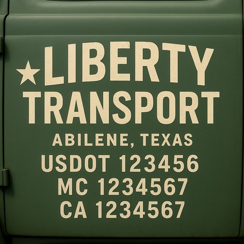 Custom Truck Door Decal Sticker Signs | US DOT Compliant Truck Door Lettering Templates | Make Your Own - Add Your Own Text (2-Pack)
