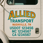 Custom Truck Door Decal Sticker Signs | US DOT Compliant Truck Door Lettering Templates | Make Your Own - Add Your Own Text (2-Pack)