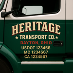 Custom Truck Door Decal Sticker Signs | US DOT Compliant Truck Door Lettering Templates | Make Your Own - Add Your Own Text (2-Pack)