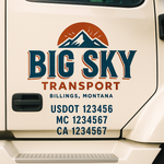 Custom Truck Door Decal Sticker Signs | US DOT Compliant Truck Door Lettering Templates | Make Your Own - Add Your Own Text (2-Pack)