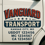Custom Truck Door Decal Sticker Signs | US DOT Compliant Truck Door Lettering Templates | Make Your Own - Add Your Own Text (2-Pack)