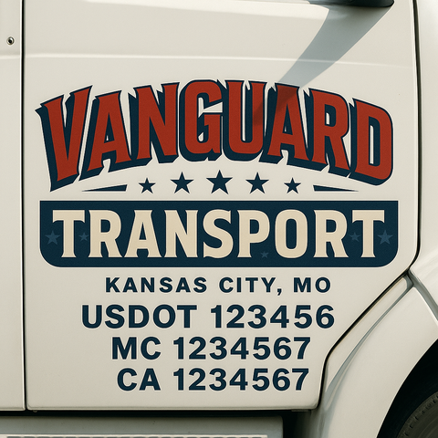 Custom Truck Door Decal Sticker Signs | US DOT Compliant Truck Door Lettering Templates | Make Your Own - Add Your Own Text (2-Pack)