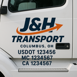 Custom Truck Door Decal Sticker Signs | US DOT Compliant Truck Door Lettering Templates | Make Your Own - Add Your Own Text (2-Pack)