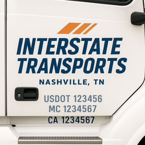 Custom Truck Door Decal Sticker Signs | US DOT Compliant Truck Door Lettering Templates | Make Your Own - Add Your Own Text (2-Pack)