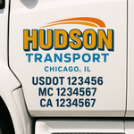 Custom Truck Door Decal Sticker Signs | US DOT Compliant Truck Door Lettering Templates | Make Your Own - Add Your Own Text (2-Pack)