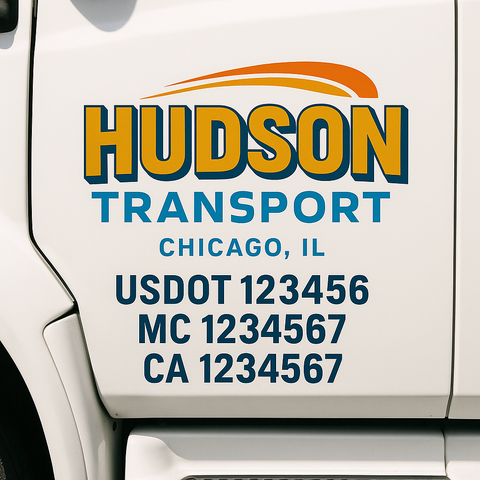 Custom Truck Door Decal Sticker Signs | US DOT Compliant Truck Door Lettering Templates | Make Your Own - Add Your Own Text (2-Pack)