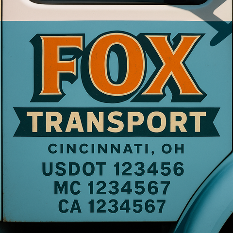 Custom Truck Door Decal Sticker Signs | US DOT Compliant Truck Door Lettering Templates | Make Your Own - Add Your Own Text (2-Pack)
