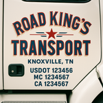 Custom Truck Door Decal Sticker Signs | US DOT Compliant Truck Door Lettering Templates | Make Your Own - Add Your Own Text (2-Pack)