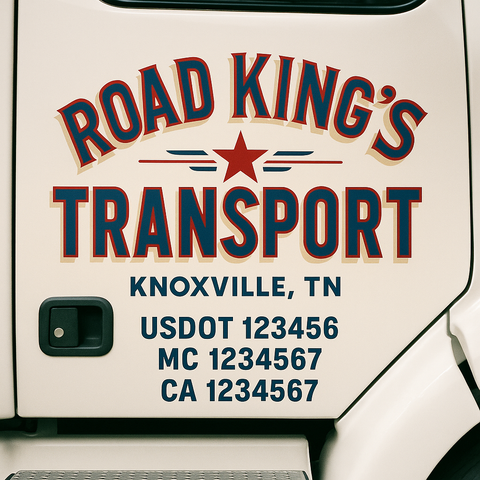 Custom Truck Door Decal Sticker Signs | US DOT Compliant Truck Door Lettering Templates | Make Your Own - Add Your Own Text (2-Pack)
