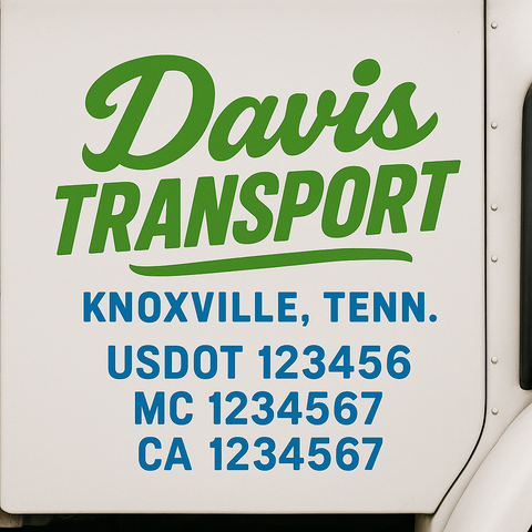 Custom Truck Door Decal Sticker Signs | US DOT Compliant Truck Door Lettering Templates | Make Your Own - Add Your Own Text (2-Pack)