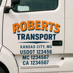 Custom Truck Door Decal Sticker Signs | US DOT Compliant Truck Door Lettering Templates | Make Your Own - Add Your Own Text (2-Pack)
