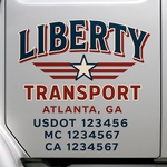 Custom Truck Door Decal Sticker Signs | US DOT Compliant Truck Door Lettering Templates | Make Your Own - Add Your Own Text (2-Pack)