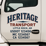Custom Truck Door Decal Sticker Signs | US DOT Compliant Truck Door Lettering Templates | Make Your Own - Add Your Own Text (2-Pack)