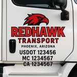 Custom Truck Door Decal Sticker Signs | US DOT Compliant Truck Door Lettering Templates | Make Your Own - Add Your Own Text (2-Pack)