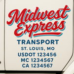 Custom Truck Door Decal Sticker Signs | US DOT Compliant Truck Door Lettering Templates | Make Your Own - Add Your Own Text (2-Pack)