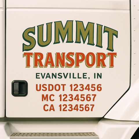 Custom Truck Door Decal Sticker Signs | US DOT Compliant Truck Door Lettering Templates | Make Your Own - Add Your Own Text (2-Pack)