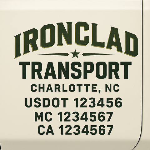 Custom Truck Door Decal Sticker Signs | US DOT Compliant Truck Door Lettering Templates | Make Your Own - Add Your Own Text (2-Pack)