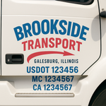 Custom Truck Door Decal Sticker Signs | US DOT Compliant Truck Door Lettering Templates | Make Your Own - Add Your Own Text (2-Pack)
