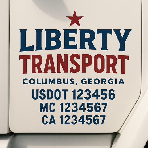 Custom Truck Door Decal Sticker Signs | US DOT Compliant Truck Door Lettering Templates | Make Your Own - Add Your Own Text (2-Pack)