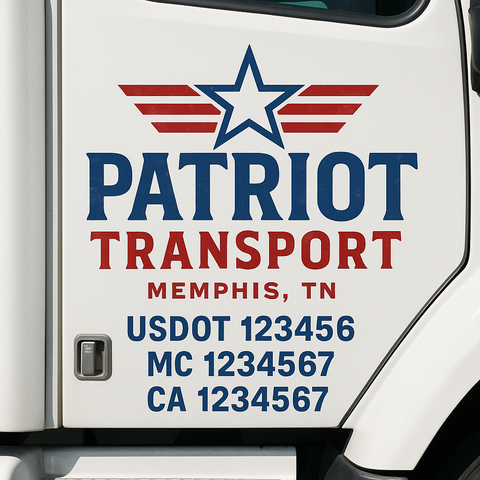 Custom Truck Door Decal Sticker Signs | US DOT Compliant Truck Door Lettering Templates | Make Your Own - Add Your Own Text (2-Pack)