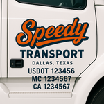 Custom Truck Door Decal Sticker Signs | US DOT Compliant Truck Door Lettering Templates | Make Your Own - Add Your Own Text (2-Pack)