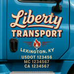 Custom Truck Door Decal Sticker Signs | US DOT Compliant Truck Door Lettering Templates | Make Your Own - Add Your Own Text (2-Pack)