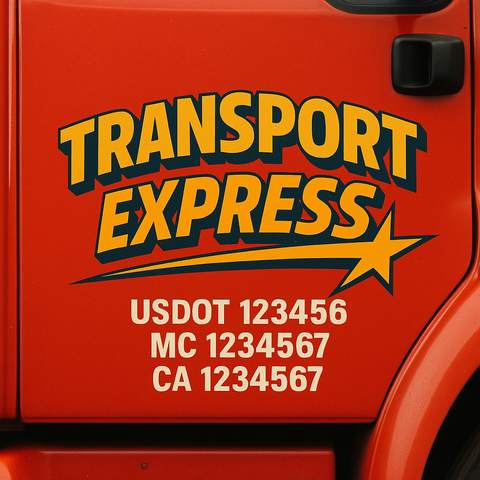 Custom Truck Door Decal Sticker Signs | US DOT Compliant Truck Door Lettering Templates | Make Your Own - Add Your Own Text (2-Pack)