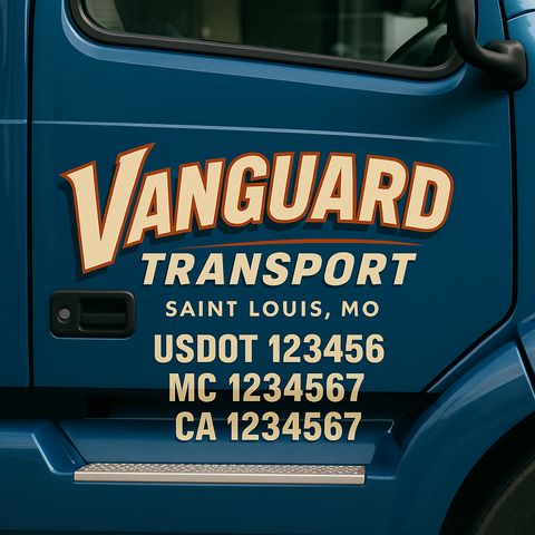 Custom Truck Door Decal Sticker Signs | US DOT Compliant Truck Door Lettering Templates | Make Your Own - Add Your Own Text (2-Pack)