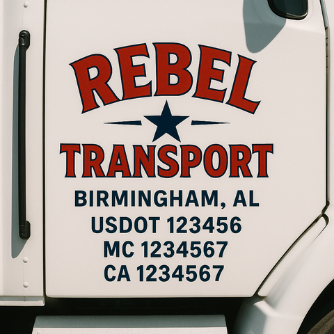 Custom Truck Door Decal Sticker Signs | US DOT Compliant Truck Door Lettering Templates | Make Your Own - Add Your Own Text (2-Pack)
