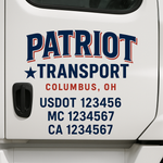 Custom Truck Door Decal Sticker Signs | US DOT Compliant Truck Door Lettering Templates | Make Your Own - Add Your Own Text (2-Pack)