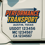 Custom Truck Door Decal Sticker Signs | US DOT Compliant Truck Door Lettering Templates | Make Your Own - Add Your Own Text (2-Pack)