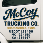 Custom Truck Door Decal Sticker Signs | US DOT Compliant Truck Door Lettering Templates | Make Your Own - Add Your Own Text (2-Pack)