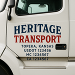 Custom Truck Door Decal Sticker Signs | US DOT Compliant Truck Door Lettering Templates | Make Your Own - Add Your Own Text (2-Pack)