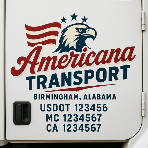 Custom Truck Door Decal Sticker Signs | US DOT Compliant Truck Door Lettering Templates | Make Your Own - Add Your Own Text (2-Pack)