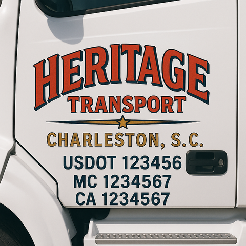 Custom Truck Door Decal Sticker Signs | US DOT Compliant Truck Door Lettering Templates | Make Your Own - Add Your Own Text (2-Pack)