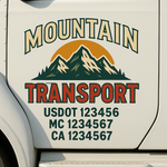 Custom Truck Door Decal Sticker Signs | US DOT Compliant Truck Door Lettering Templates | Make Your Own - Add Your Own Text (2-Pack)