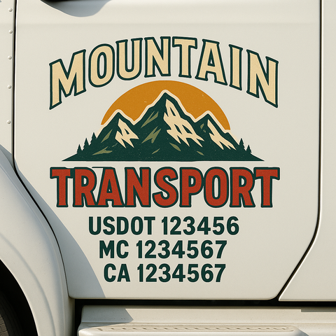 Custom Truck Door Decal Sticker Signs | US DOT Compliant Truck Door Lettering Templates | Make Your Own - Add Your Own Text (2-Pack)