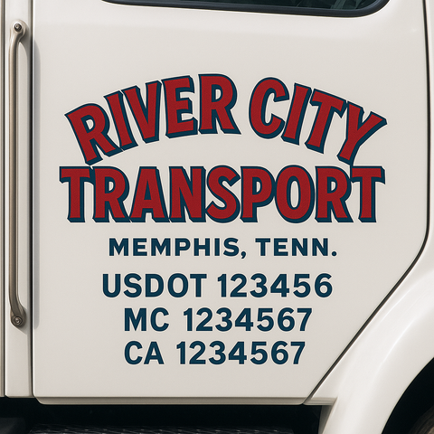 Custom Truck Door Decal Sticker Signs | US DOT Compliant Truck Door Lettering Templates | Make Your Own - Add Your Own Text (2-Pack)