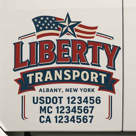 Custom Truck Door Decal Sticker Signs | US DOT Compliant Truck Door Lettering Templates | Make Your Own - Add Your Own Text (2-Pack)