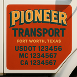 Custom Truck Door Decal Sticker Signs | US DOT Compliant Truck Door Lettering Templates | Make Your Own - Add Your Own Text (2-Pack)