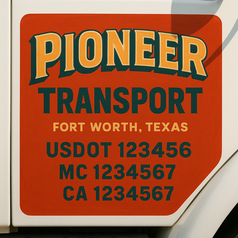 Custom Truck Door Decal Sticker Signs | US DOT Compliant Truck Door Lettering Templates | Make Your Own - Add Your Own Text (2-Pack)