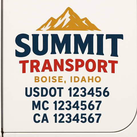 Custom Truck Door Decal Sticker Signs | US DOT Compliant Truck Door Lettering Templates | Make Your Own - Add Your Own Text (2-Pack)