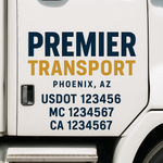 Custom Truck Door Decal Sticker Signs | US DOT Compliant Truck Door Lettering Templates | Make Your Own - Add Your Own Text (2-Pack)