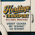Custom Truck Door Decal Sticker Signs | US DOT Compliant Truck Door Lettering Templates | Make Your Own - Add Your Own Text (2-Pack)