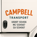 Custom Truck Door Decal Sticker Signs | US DOT Compliant Truck Door Lettering Templates | Make Your Own - Add Your Own Text (2-Pack)