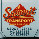 Custom Truck Door Decal Sticker Signs | US DOT Compliant Truck Door Lettering Templates | Make Your Own - Add Your Own Text (2-Pack)
