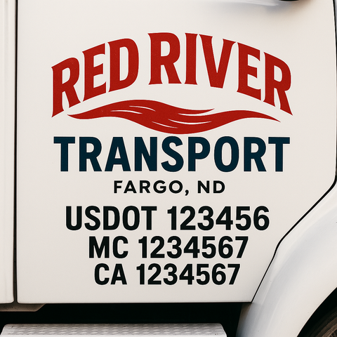 Custom Truck Door Decal Sticker Signs | US DOT Compliant Truck Door Lettering Templates | Make Your Own - Add Your Own Text (2-Pack)